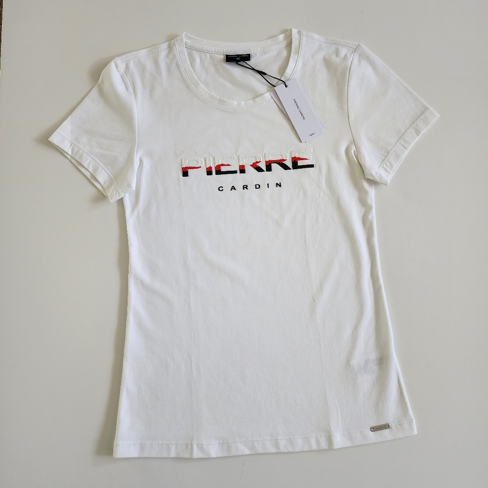 Pierre Cardin White T-Shirt   Size XS